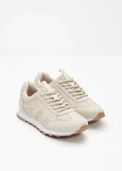bonprix Sneaker^Sneaker mit Mesh-Einsatz natur