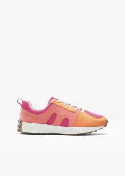 bonprix Sneaker^Sneaker mit Mesh-Einsatz pink/orange