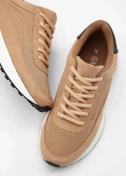 bonprix Sneaker^Sneaker mit Profilsohle naturbraun