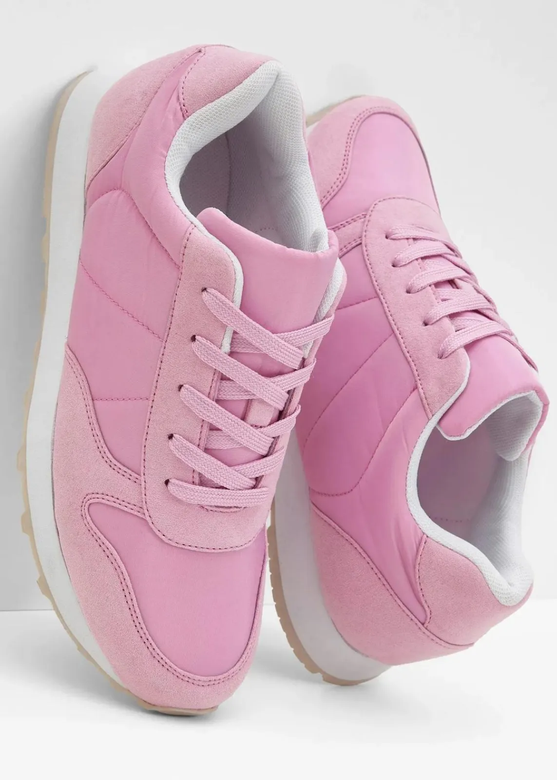 bonprix Sneaker^Sneaker mit Satin-Einsatz aschrosa