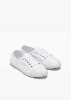 bonprix Sneaker^Sneaker mit Spitze weiß