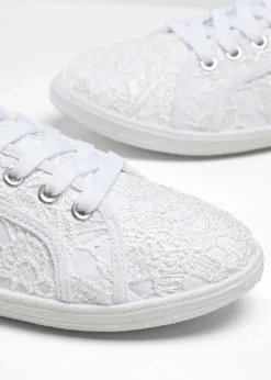 bonprix Sneaker^Sneaker mit Spitze weiß