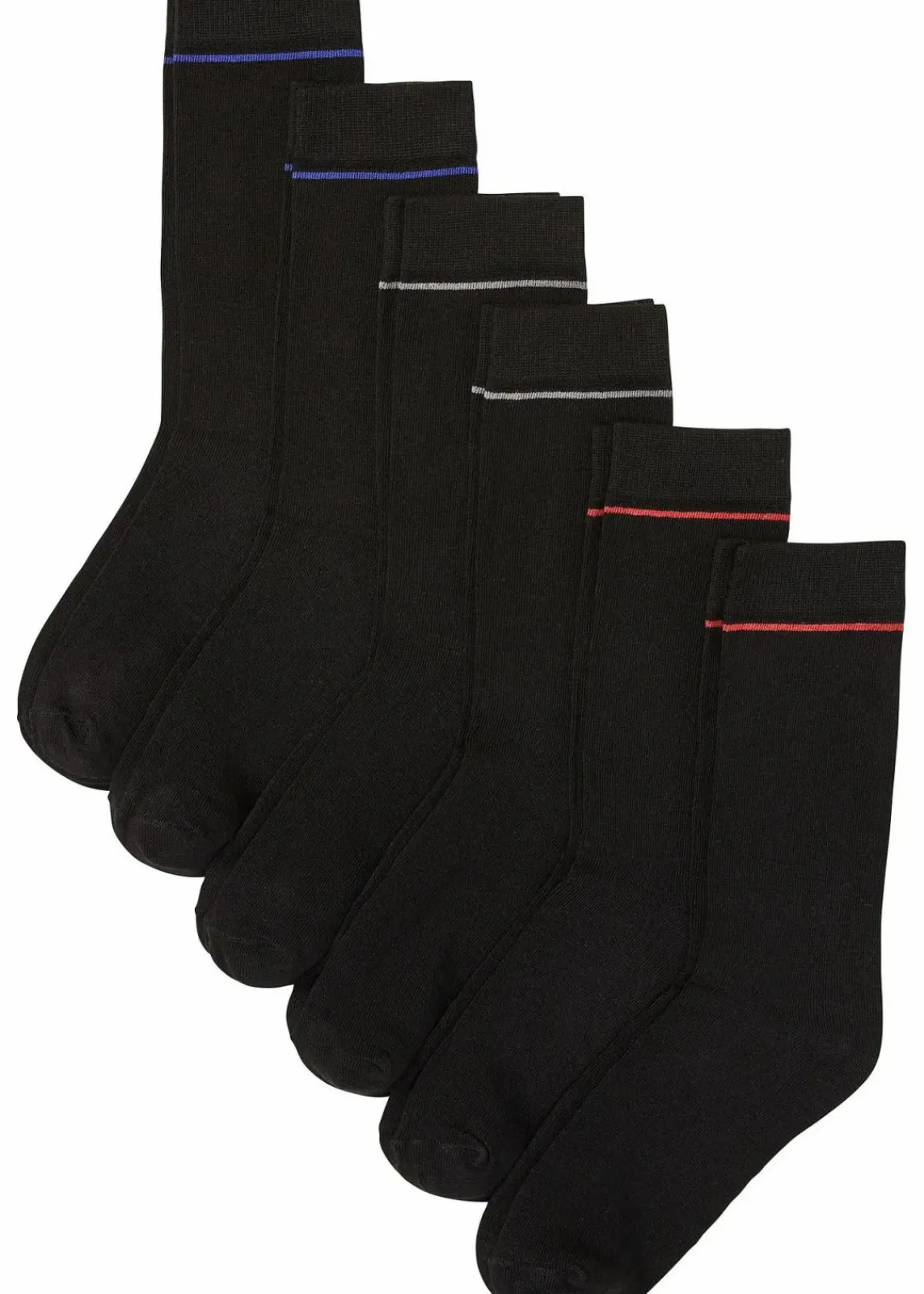 bonprix Socken|Socken^Socken mit Bio-Baumwolle (6er Pack) schwarz gestreift