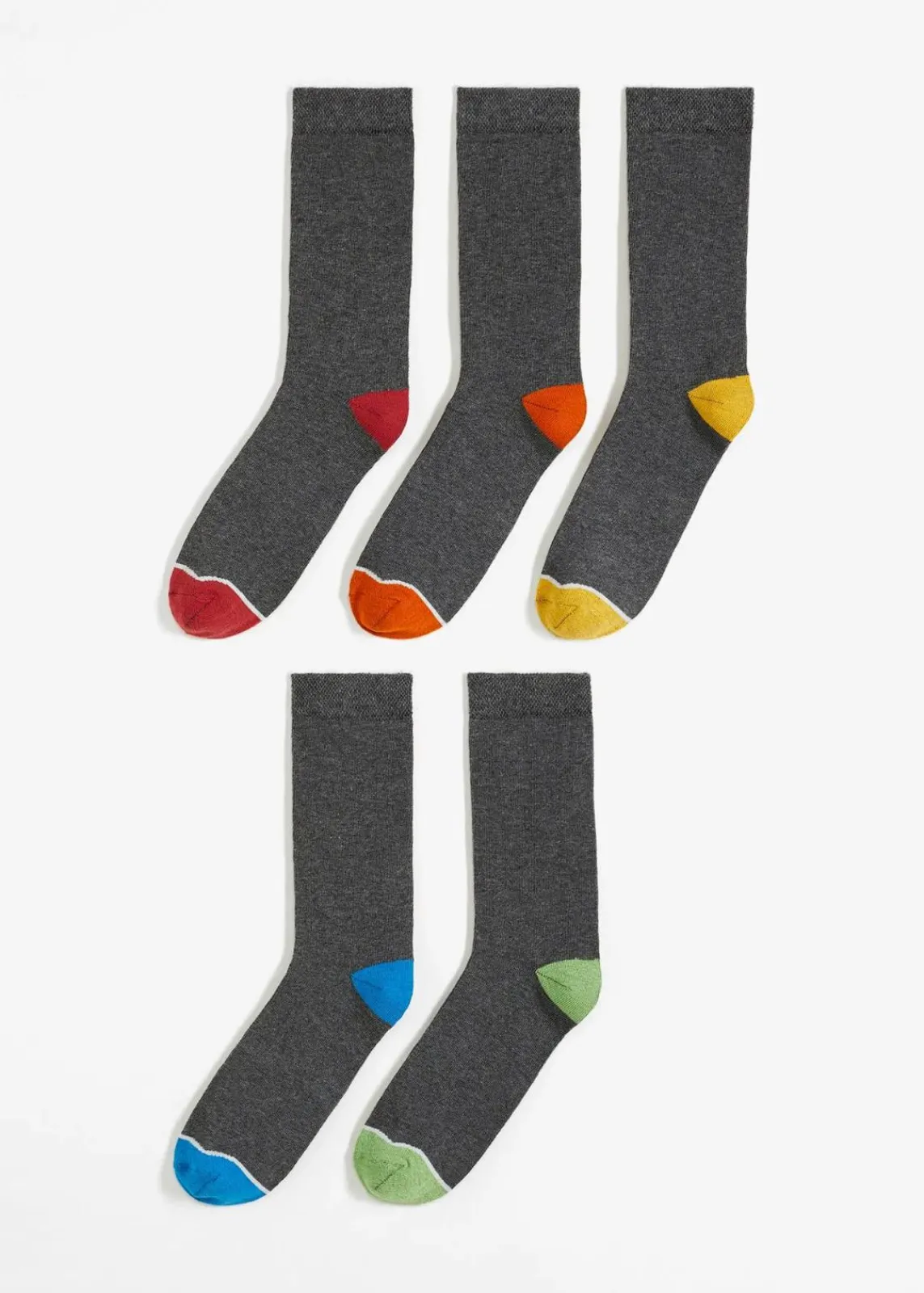 bonprix Mehrfachpacks|Jungen·Strümpfe^Socken mit Bio-Baumwolle (5er Pack) anthrazit meliert