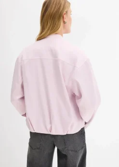bonprix Bekleidung·Hosen|Jacken & Mäntel^Softblouson aus glänzendem Viskose-Mix puderflieder