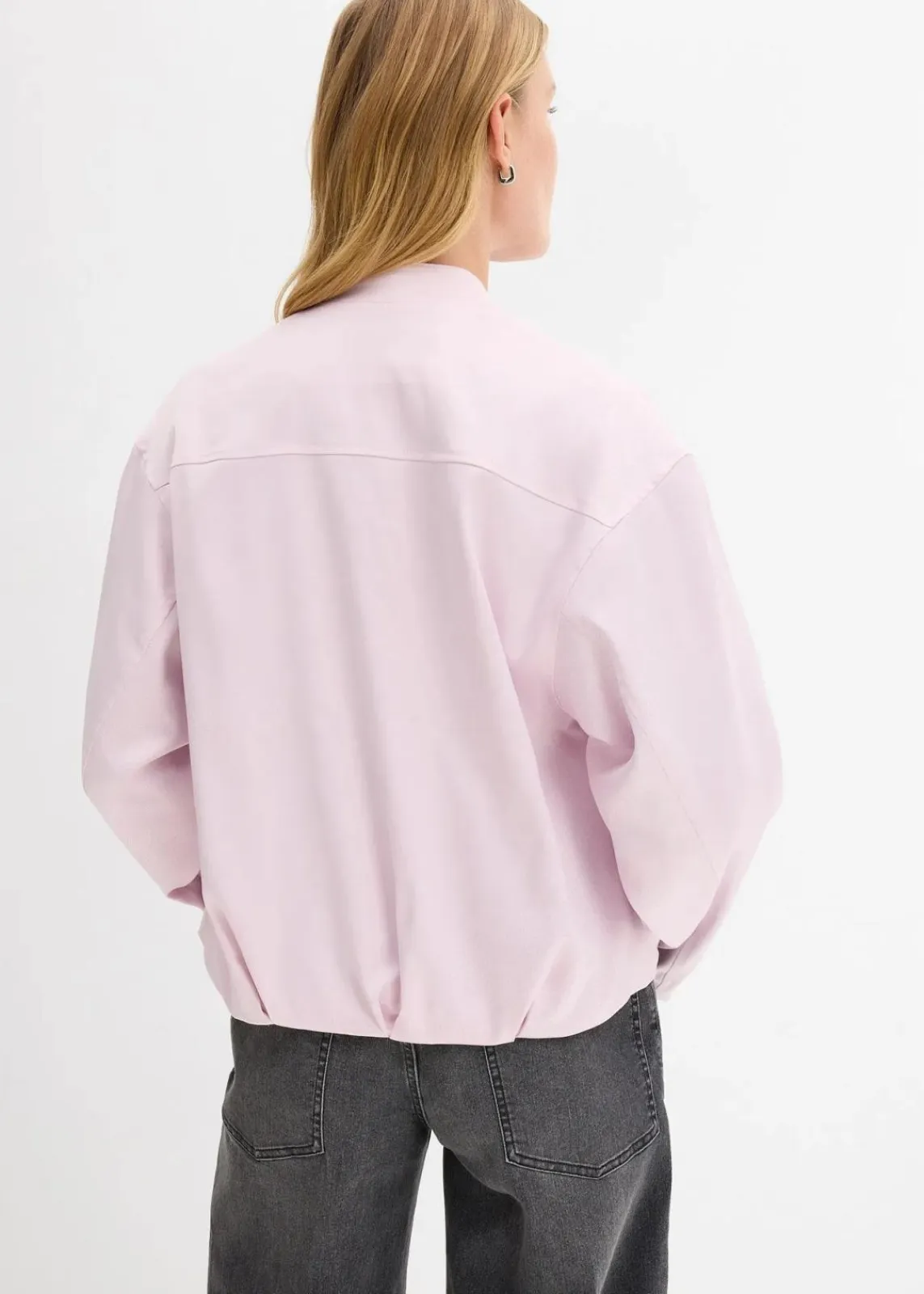 bonprix Bekleidung·Hosen|Jacken & Mäntel^Softblouson aus glänzendem Viskose-Mix puderflieder