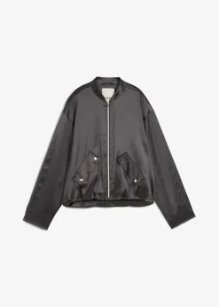 bonprix Jacken & Mäntel|Bekleidung·Hosen^Softblouson aus glänzendem Viskose-Mix anthrazit