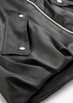 bonprix Jacken & Mäntel|Bekleidung·Hosen^Softblouson aus glänzendem Viskose-Mix anthrazit