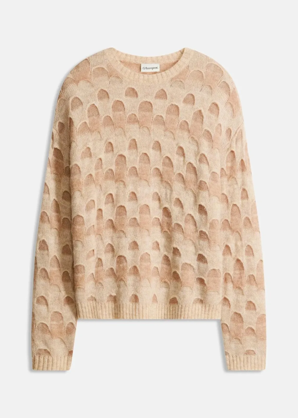 bonprix Bekleidung·Umstandsmode|Bekleidung·Jeans^Softer Oversized Pullover mit Wolle und Alpaka beige meliert