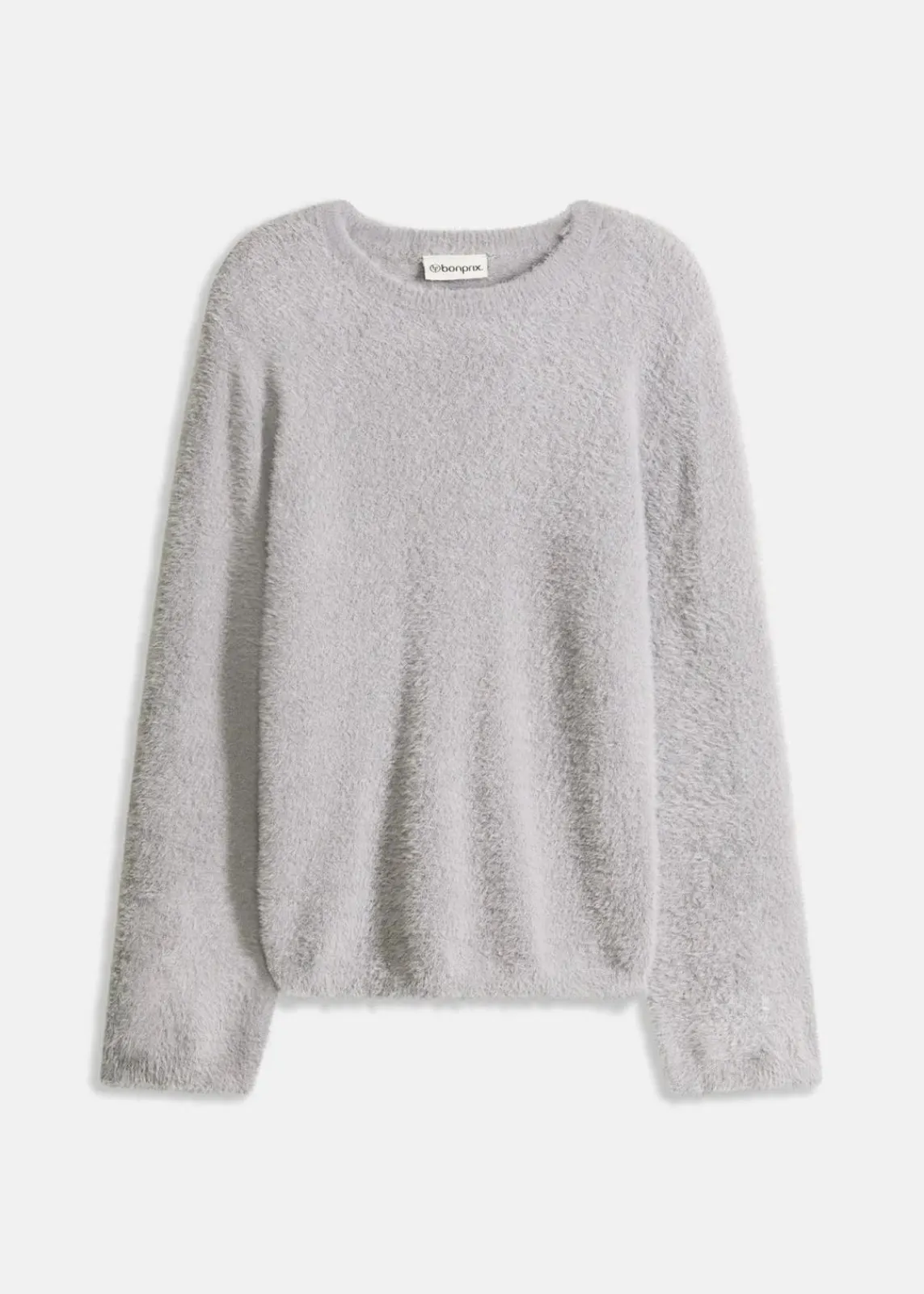 bonprix Bekleidung·Umstandsmode|Pullover & Strickjacken^Softer Pullover mit weiten Ärmeln hellgrau meliert