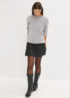 bonprix Bekleidung·Umstandsmode|Pullover & Strickjacken^Softer Pullover mit weiten Ärmeln hellgrau meliert