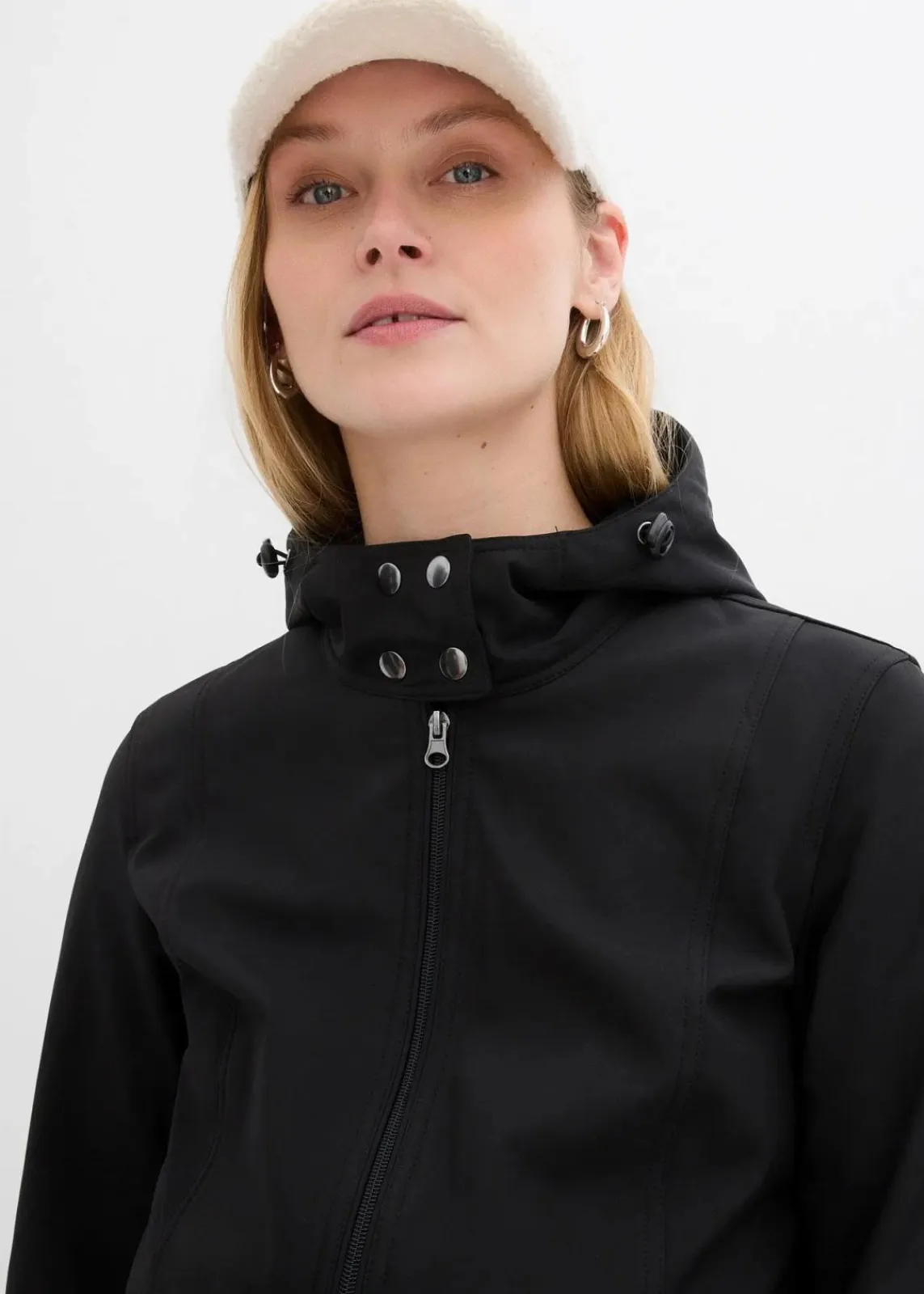 bonprix Umstandsmode|Bekleidung·Blazer^Softshell-Tragejacke / Umstandsjacke, weitenregulierbar schwarz