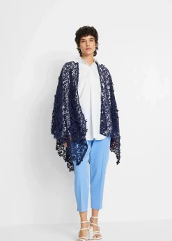 bonprix Ponchos|Schuhe & Accessoires In Spezialgrößen·Tücher & Ponchos^Sommerponcho dunkelblau