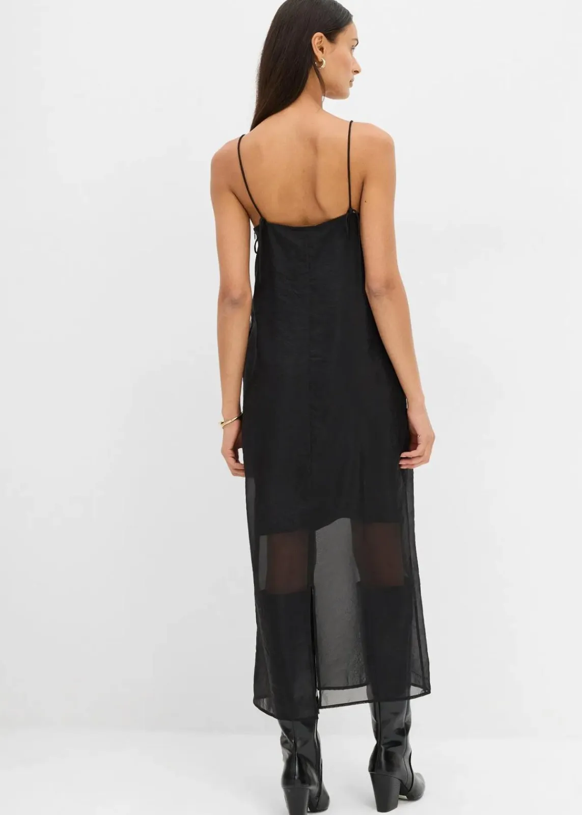 bonprix Bekleidung·Pullover & Strickjacken^Spaghetti-Trägerkleid schwarz