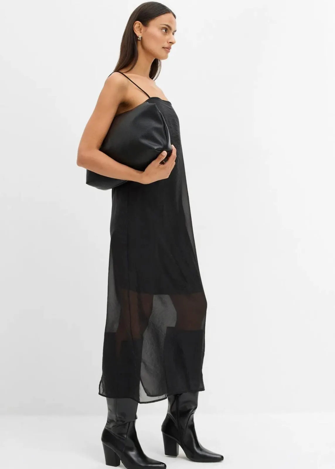 bonprix Bekleidung·Pullover & Strickjacken^Spaghetti-Trägerkleid schwarz