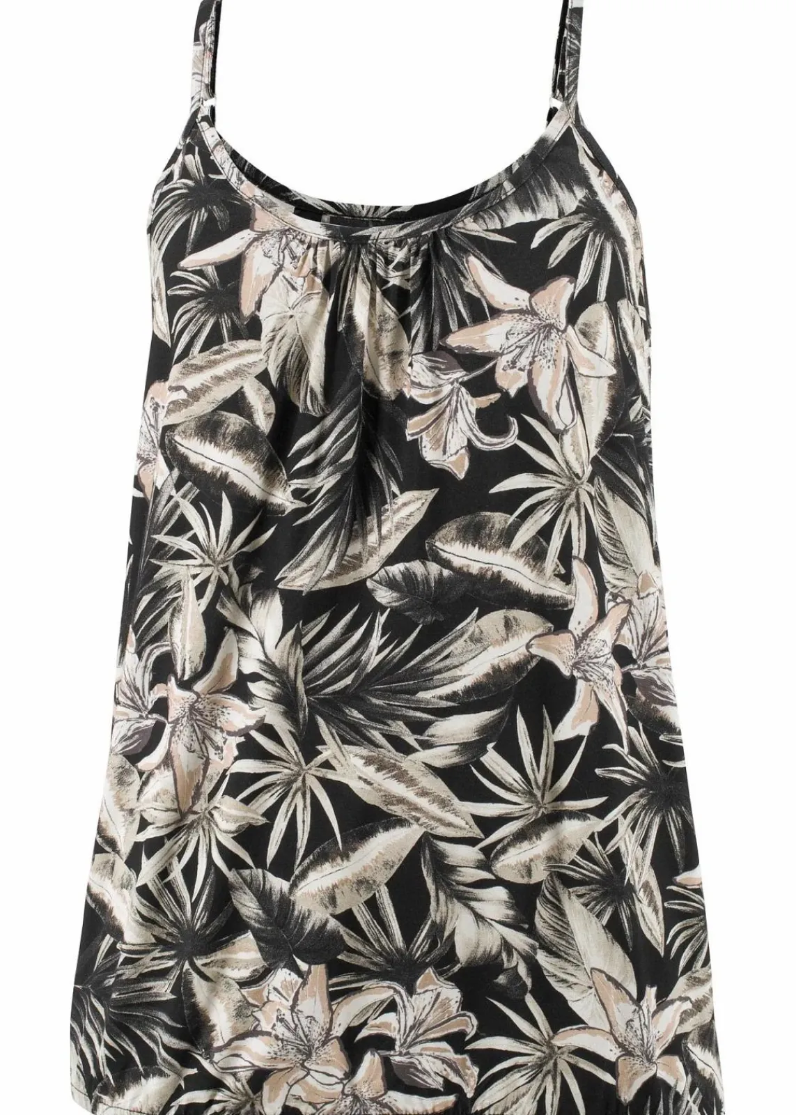bonprix Shirts & Tops^Spaghettiträger-Top aus softem Viskose-Mix schwarz bedruckt