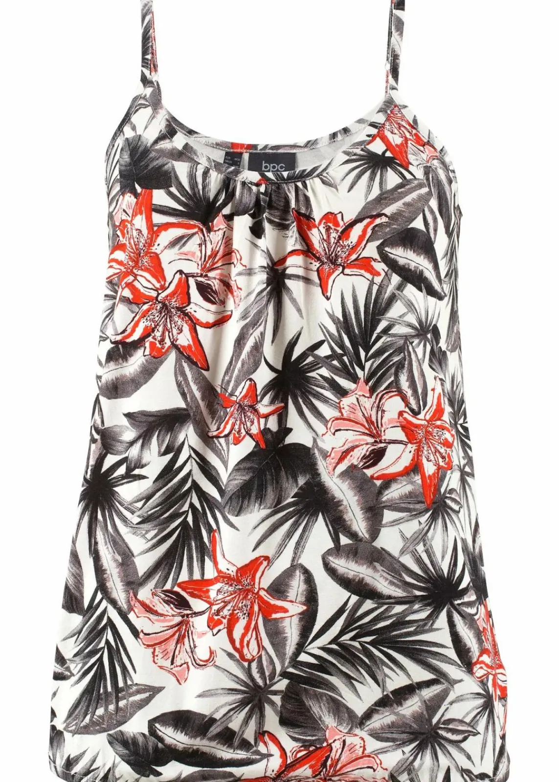 bonprix Shirts & Tops^Spaghettiträger-Top aus softem Viskose-Mix wollweiß bedruckt