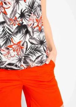 bonprix Shirts & Tops^Spaghettiträger-Top aus softem Viskose-Mix wollweiß bedruckt
