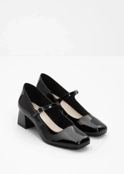 bonprix Pumps^Spangenpumps in Lack-Optik schwarz