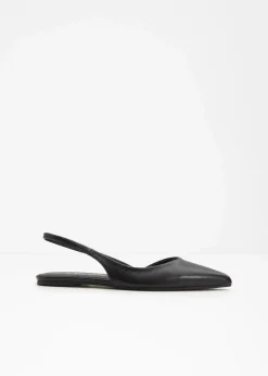 bonprix Sommerschuhe^Spitze Sling-Ballerinas schwarz