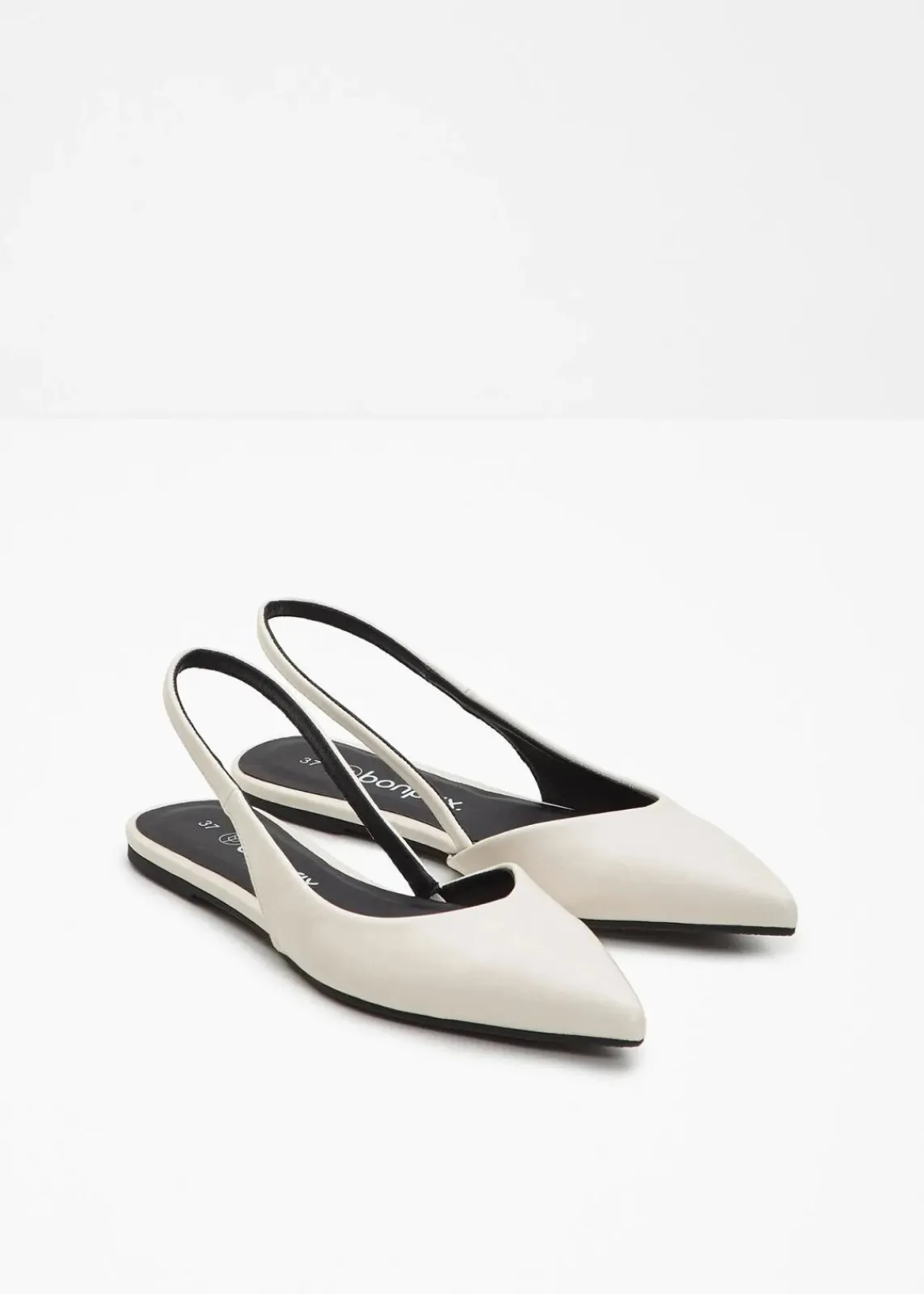 bonprix Sommerschuhe^Spitze Sling-Ballerinas wollweiß