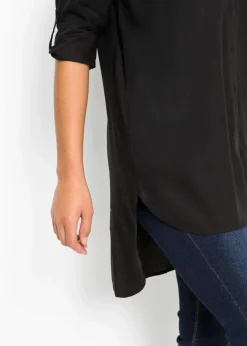 bonprix Bekleidung·Jacken & Mäntel|Nachhaltigere Materialien^Spitzenbluse schwarz