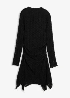 bonprix Kleider^Spitzenkleid mit Zipfelsaum schwarz
