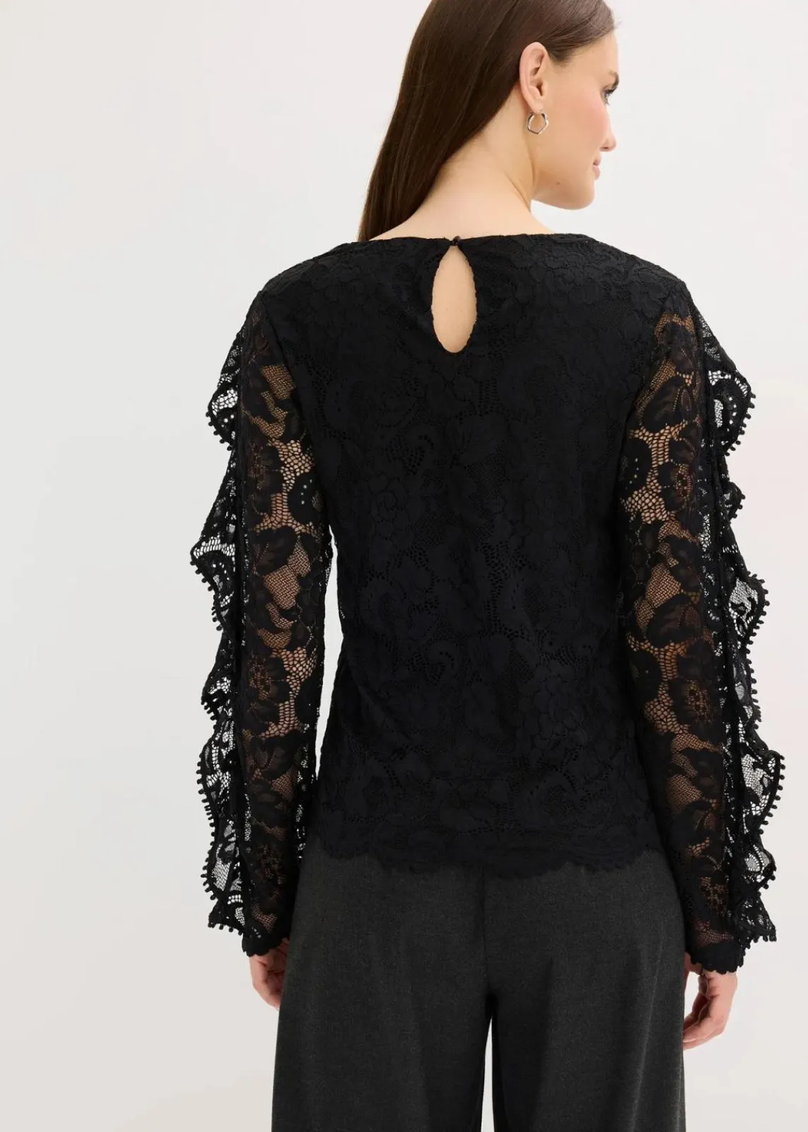 bonprix Shirts & Tops^Spitzen-Shirtbluse schwarz