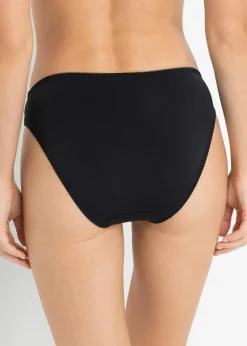bonprix Höschen|Dessous^Spitzenverzierter Slip schwarz/puder geblümt