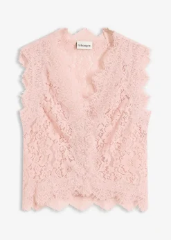 bonprix Jacken & Mäntel|Bekleidung·Hosen^Spitzenweste vintagerosa