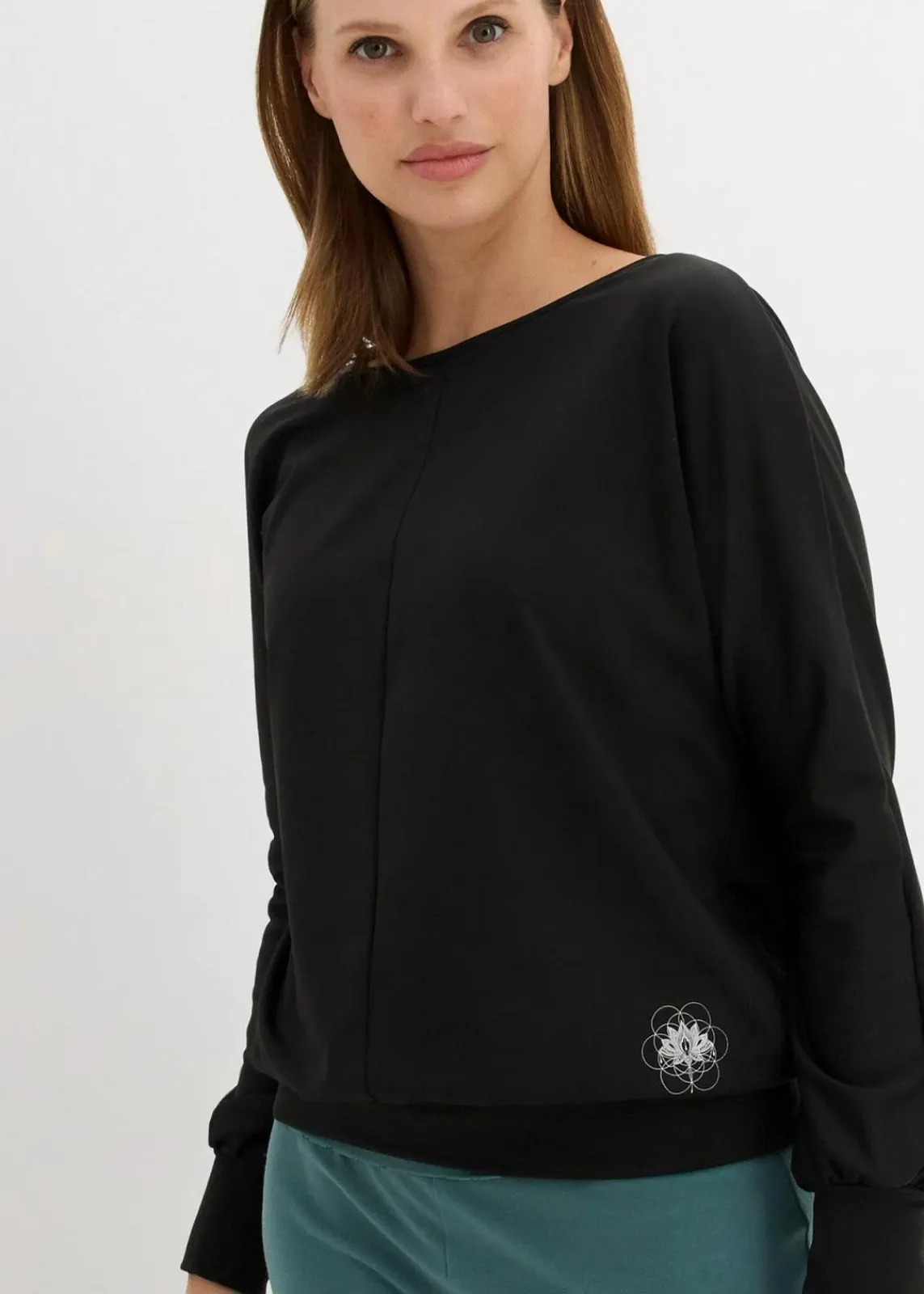 bonprix Bekleidung·Jumpsuits|Bekleidung·Sweat^Sport Thermoshirt, locker geschnitten schwarz