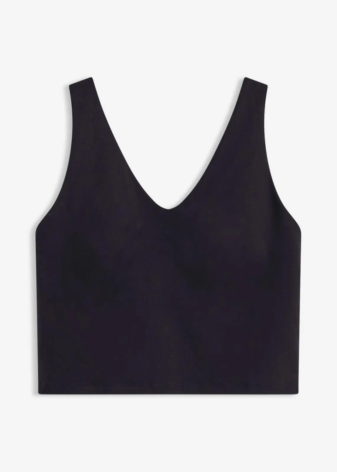 bonprix Wäsche·Bhs|Bhs^Sport-BH Top mit mittlerem Halt und baumwollartigem Griff schwarz