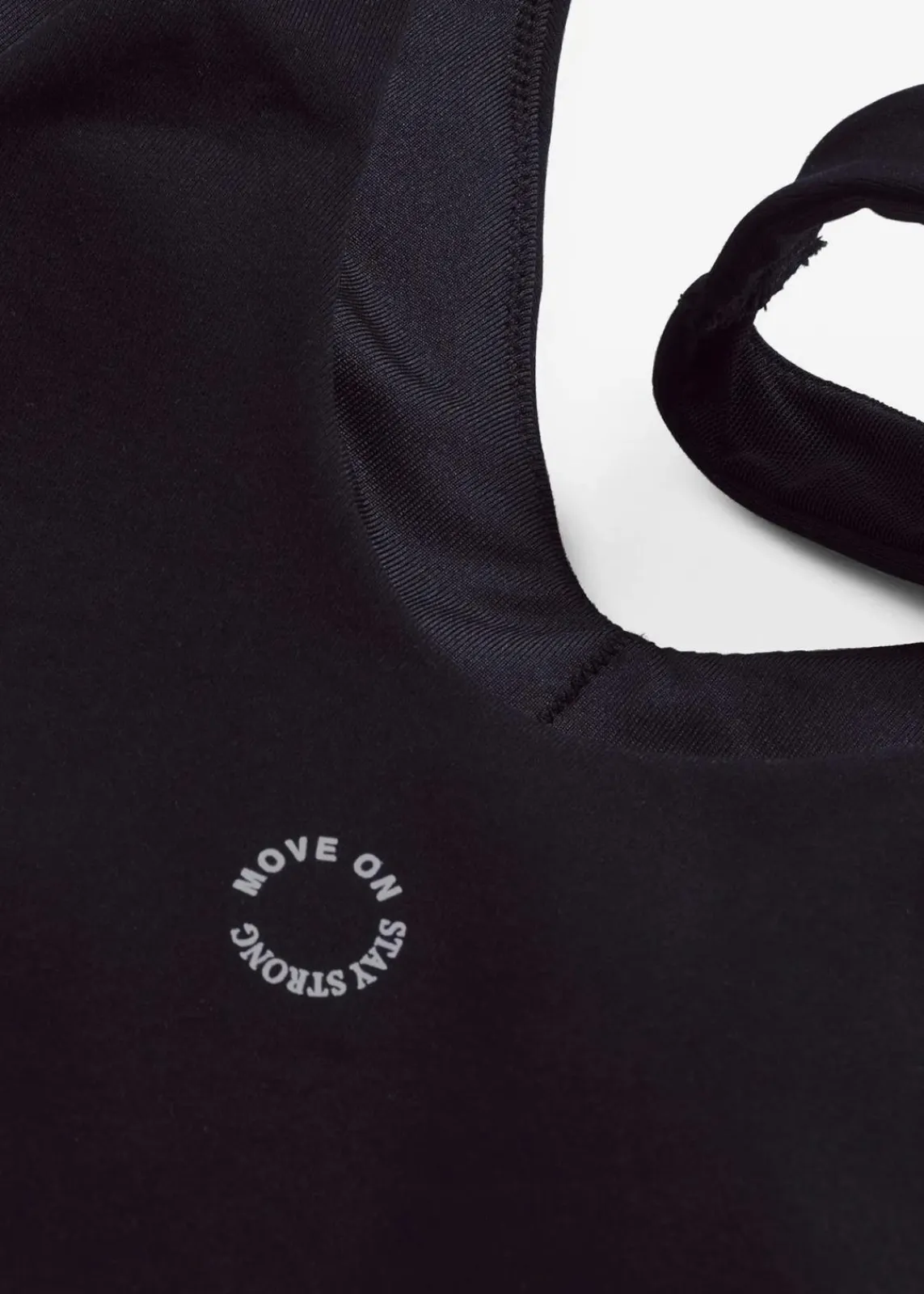 bonprix Wäsche·Bhs|Bhs^Sport-BH Top mit mittlerem Halt und baumwollartigem Griff schwarz