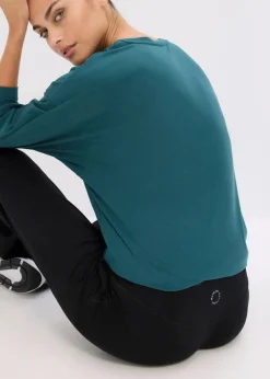 bonprix Bekleidung·Sweat|Bekleidung·Kleider^Sporthose mit Eingriffstaschen, schnelltrocknend schwarz