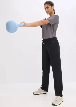 bonprix Bekleidung·Sweat|Bekleidung·Kleider^Sport-Hose mit Ziernähten schwarz