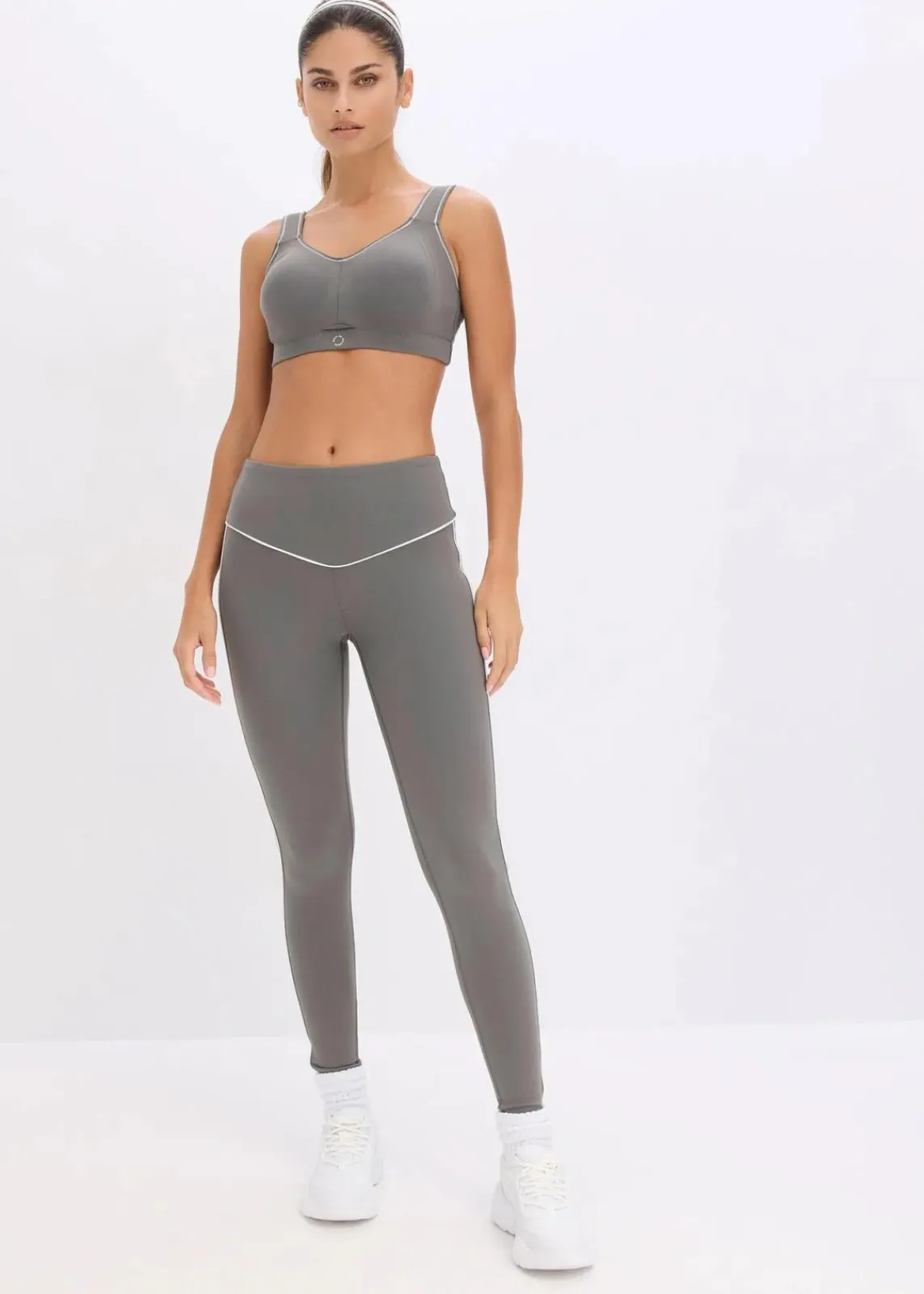 bonprix Bekleidung·Sweat|Bekleidung·Kleider^Sport-Leggings aus stabilem Baumwollgriff granitgrau