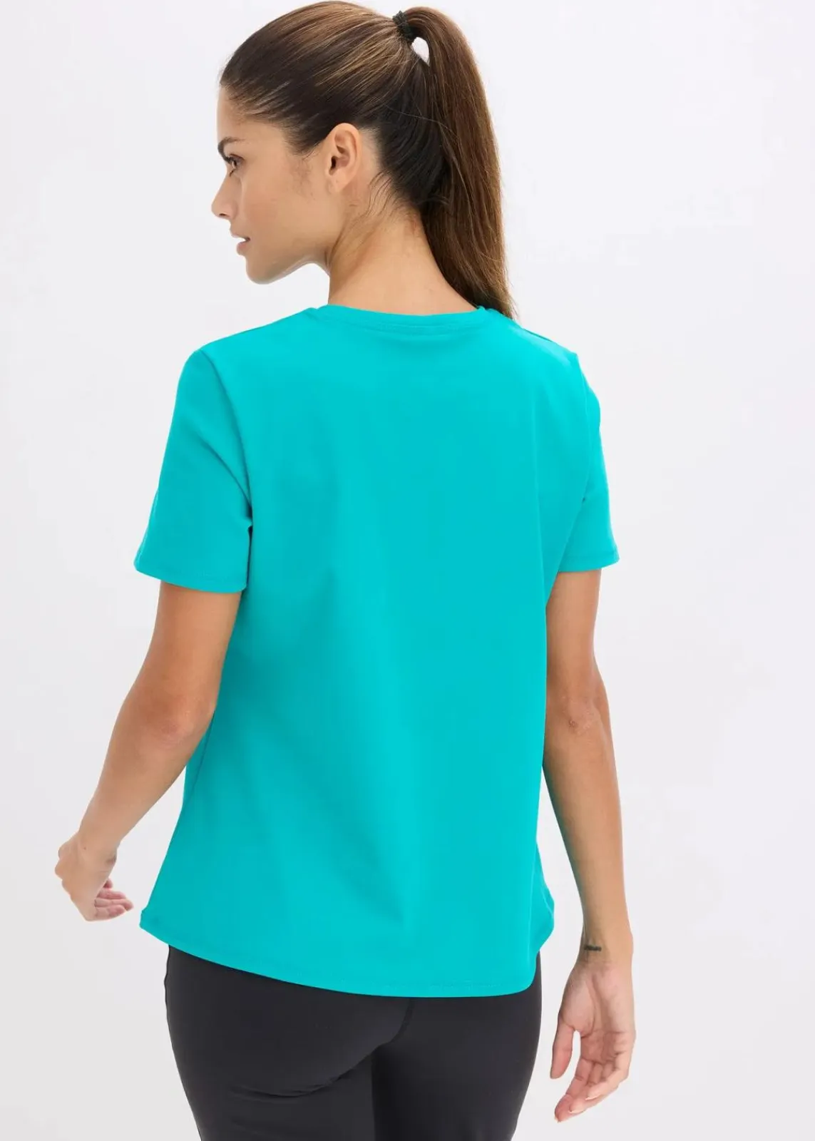 bonprix Bekleidung·Sweat|Nachhaltigere Materialien^Sport-Shirt aus stabilem Baumwollgriff smaragd