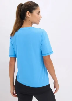 bonprix Shirts & Tops|Sportbekleidung^Sport-Shirt mit Strukturoptik brilliantblau/schwarz