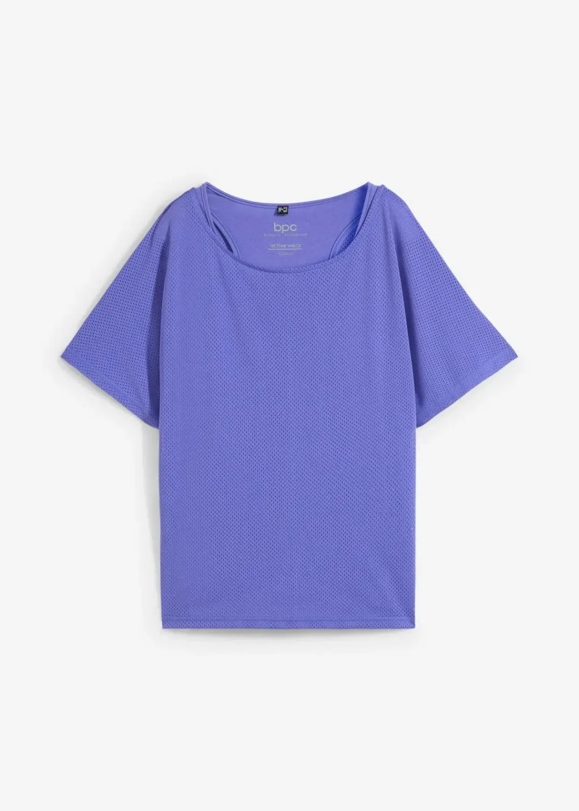 bonprix Bekleidung·Sweat|Sportbekleidung^Sport-Top mit Mesh-Shirt (2-tlg. Set) blaulila