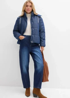 bonprix Jacken & Mäntel|Bekleidung·Hosen^Steppjacke aus Denim dunkelblau denim
