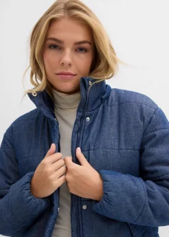 bonprix Jacken & Mäntel|Bekleidung·Hosen^Steppjacke aus Denim dunkelblau denim
