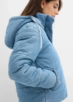 bonprix Bekleidung·Hosen|Jacken & Mäntel^Steppjacke aus Denim eisblau denim