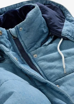 bonprix Bekleidung·Hosen|Jacken & Mäntel^Steppjacke aus Denim eisblau denim