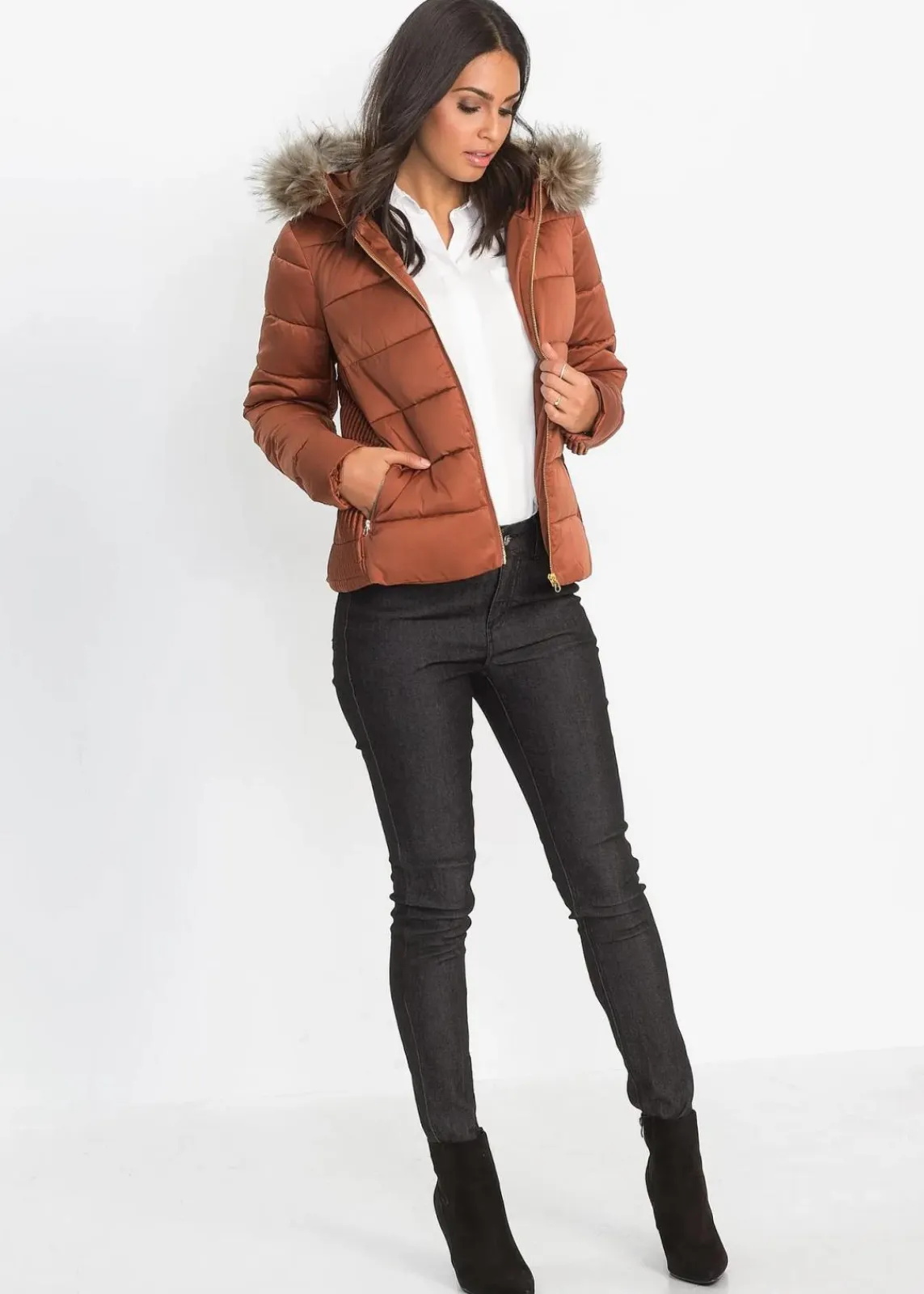bonprix Jacken & Mäntel|Nachhaltigere Materialien^Steppjacke aus recyceltem Polyester kastanienbraun