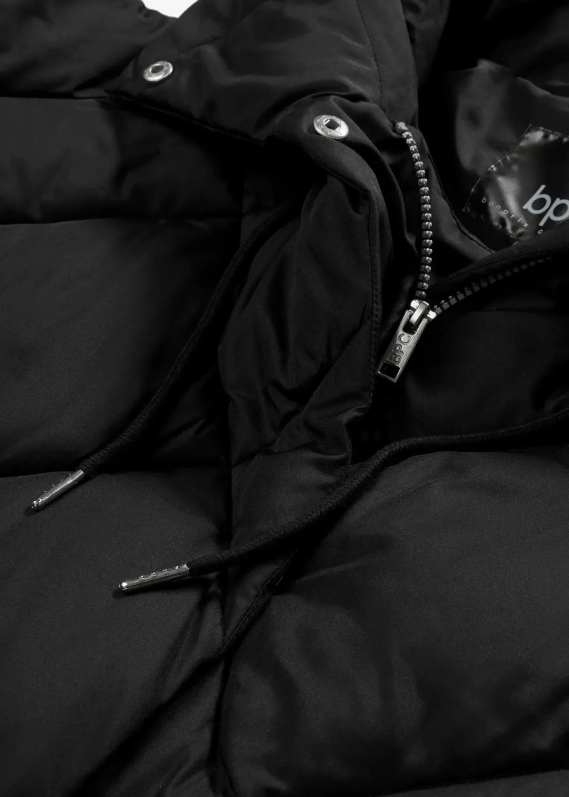 bonprix Bekleidung·Hosen|Jacken & Mäntel^Steppjacke mit Kapuze schwarz
