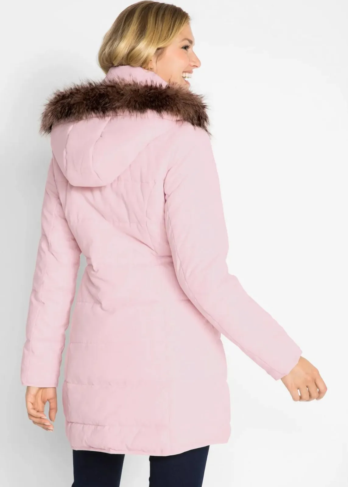 bonprix Jacken & Mäntel|Bekleidung·Hosen^Steppjacke mit Kapuze, gefüttert zartrosa