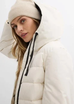 bonprix Jacken & Mäntel|Bekleidung·Hosen^Steppmantel naturbeige
