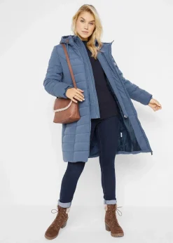 bonprix Jacken & Mäntel|Bekleidung·Hosen^Steppmantel, 2-in-1 Optik indigo