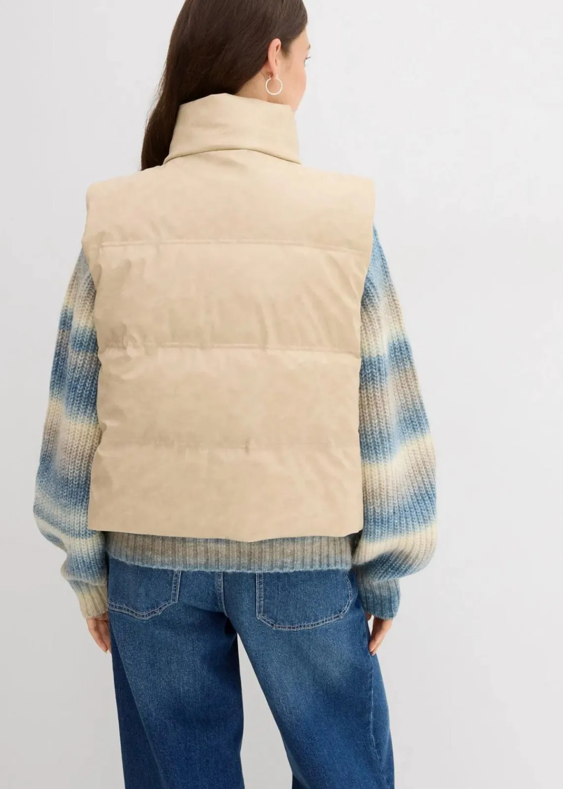bonprix Jacken & Mäntel|Nachhaltigere Materialien^Steppweste aus Lederimitat hellsand
