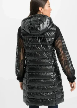 bonprix Bekleidung·Hosen|Jacken & Mäntel^Steppweste in Glanzoptik schwarz glänzend